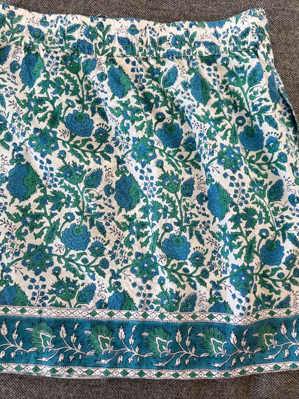 NWT SZ BLOCKPRINTS ELASTIC WAIST W/TIE SKIRT - Picture 4 of 11